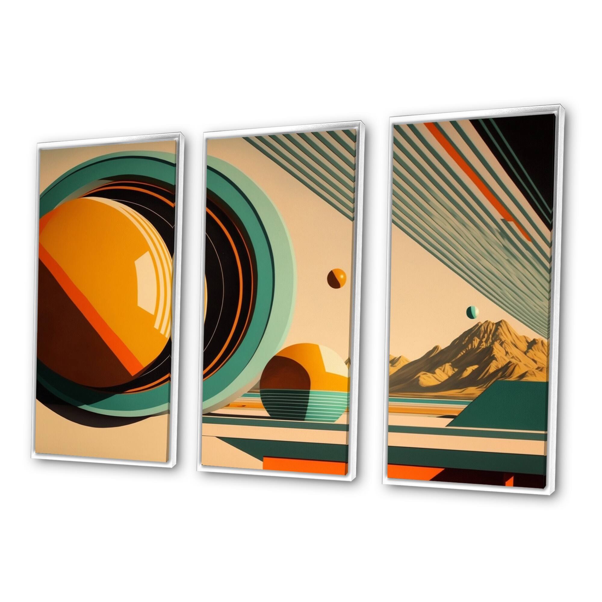 Designart "Vintage Midcentury Graphics III" Modern Midcentury Framed